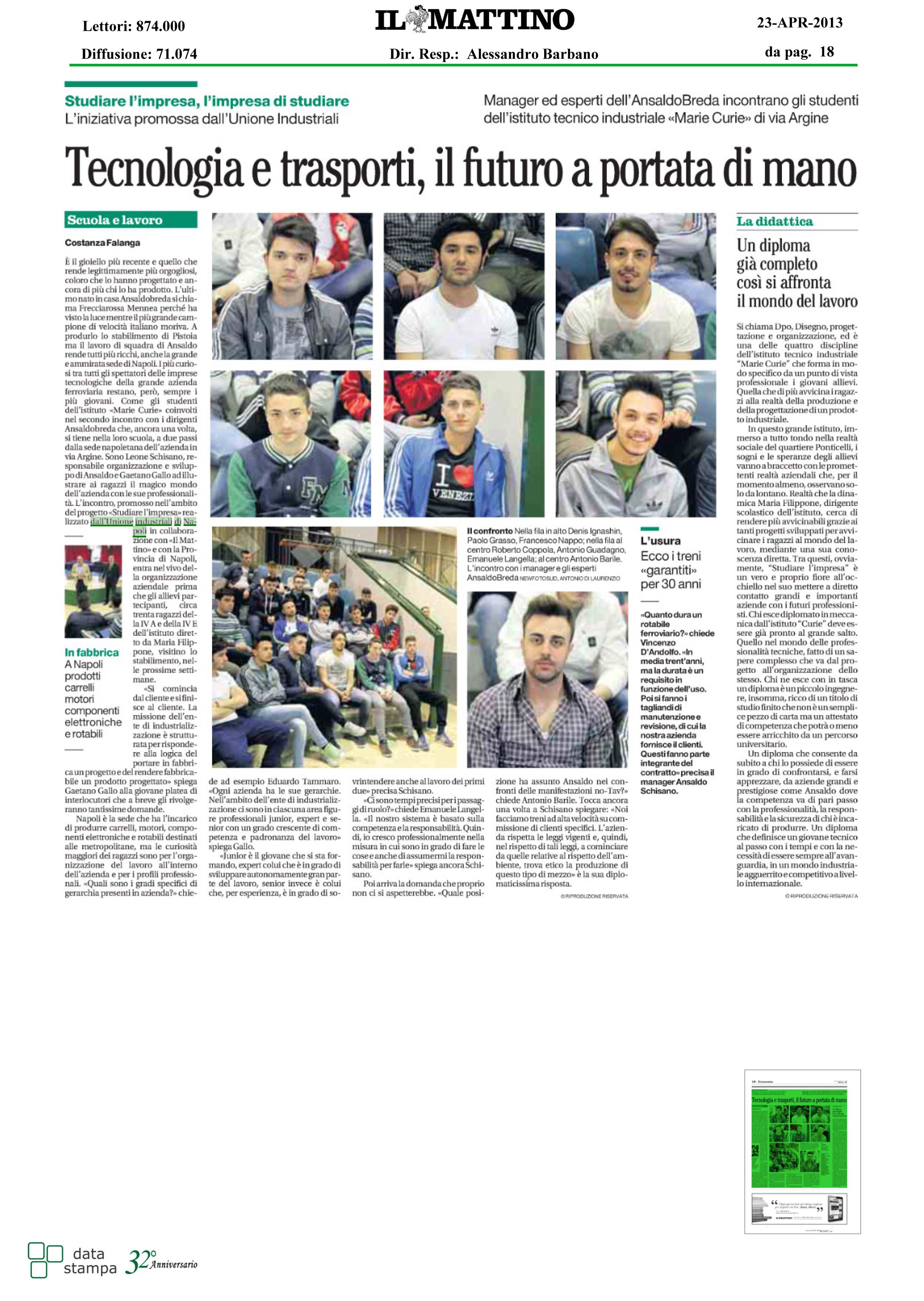Uscita 23.04.2013